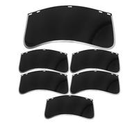 6 Pezzi Visiera Protettiva da Saldatura Nera 1,0mm per Casco di Sicurezza | Piastra Sostitutiva Bordo in Alluminio, PC PVC, Compatibile Visori e Maschere da Testa