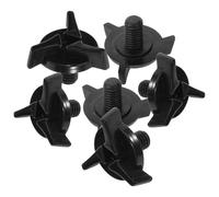 6 Pezzi Viti per Visiera Casco 6mm in Plastica Nera | Visiera Trasparente Casco, Montaggio Rapido a Mano, per Casco Stradale e Dual-sport, Uso Quotidiano e Rally