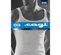 CAGI 6 Vogatore Spalla Stretta 1100 Cotone Costina 100% Cotone (7, Bianco)
