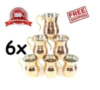 6 pezzi x tazza turca fatta a mano in rame Masrapa Tankard Moscow Mule tazza ...