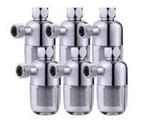 6 Pezzo In Acciaio Inox Anteriore Riutilizzabile Lavello Acqua Filtro Casa Rubinetto Acqua Lavatrice Scaldabagno Lavastoviglie Doccia Rubinetto Spin Down Filtro Sedimenti