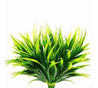 6 piante artificiali in erba sintetica per giardino, patio, casa, verde, per interni ed esterni (D)