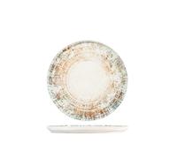 H&H Eris Set 6 Piatti Piani Con Bordo In Porcellana, 24Cm