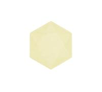 6 piatti esagonali Vert Decor, 15,8 x 13,7 cm, giallo