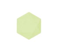 6 piatti esagonali Vert Decor, 15,8 x 13,7 cm, verde