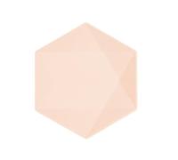 6 piatti esagonali Vert Decor, 20,8 x 18,1 cm, albicocca