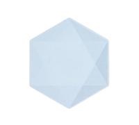 6 piatti esagonali Vert Decor, 20,8 x 18,1 cm, blu