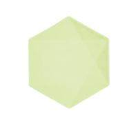 6 piatti esagonali Vert Decor, 20,8 x 18,1 cm, verde