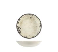 6 Piatti Fondi Dallas In Porcellana Dura Con Bordo Rinforzato, Diametro Cm 20