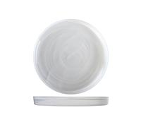 6 Piatti H&H vetro modello alabastro bianchi Cm 21x altezza 2,5