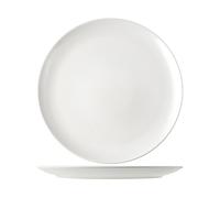 6 Piatti In Stoneware Denver Bianco Tondo 32 H&H