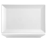 6 Piatti In Stoneware Osaka Bianco Rettangolare 30x20 H&H