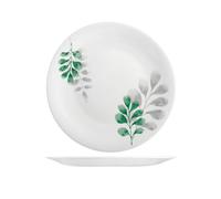 6 Piatti Opale Botanica Verde Piano 27 Bianco Bormioli Rocco