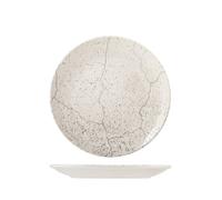 6 Piatti Piani Stone In Porcellana Dura Con Bordo Rinforzato Diametro Cm 27.