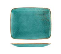6 Piatti Rettangolari Reactive Azzurro 29x23cm H&H