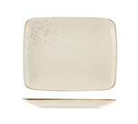 6 Piatti Rettangolari Reactive Ivory 29x23cm H&H