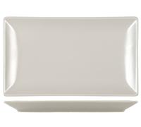 6 Piatti Stoneware Boston Tortora Rettangolare 25x15 Cm Marrone H&H