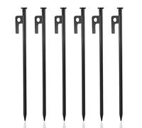 6 Picchetti 30 cm Lunghi e Robusti per Ancoraggio in Terra, Giardino, Telone, Trampolini ed Escursionismo