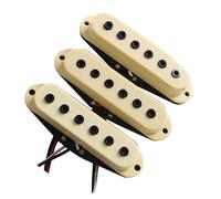 6 Pickup Per Chitarra Elettrica Single Coil Hex Pole Piece Neri Con Viti Di Montaggio E Molle Pickups Set per Chitarra Elettrica (Color : 02)