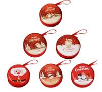 6 Piece Christmas Gadgets, Christmas Coin Purse with Zipper, 6 Stili di Natale Regali Natale Originali Economici, Suitable for Christmas Party, Christmas Box Fillers (Cerchio)