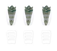6 Piece Clear Pocket Square Holders Handkerchief Clip Inserts