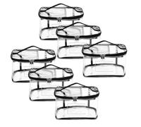 6 Piece Clear Toy Storage Bags, Waterproof Organizer With Label Pocket