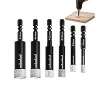 6-piece Drill Bit Set With Hex Shank Hole Opener Tools Suitable For Dry Dri | Ceramic Drill Bits Set For Ceramic Porcelain Granite Marble Stone Concrete Cement