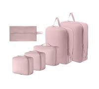 6-Piece Expandable Bag Organizer - Travel Packing Cubes, Suitcase Storage Set, Foldable Travel Compartments | Men Women Teens Boys Girls Wife Youth Clothing Shoes Pants Socks Accessories Durable Light