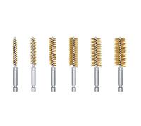 6 Pieces Bore Brush Bronze Bore for Cleaning Steel Parts Machinery Steel Wire Hole Set Multifunctional Bottle Brushes for Cleaning