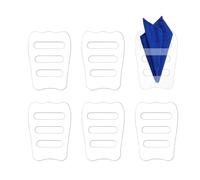6-pieces Clear Handkerchief Clips Insert Pocket Square Holder