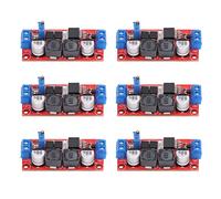 6 Pieces DC Module Voltage Regulator Adjustable Power Supply Board 5-38V to 1.25-32V 5A Output Current with Synchronous Rectification and Solid State Capacitors