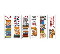 6 Pieces Dog Pattern Page Holder | Animal Bookmarks -Handmade Bookmark With Instructions,for Adults Beginners Teens Kids Women Men Teachers Book Lovers School Journal