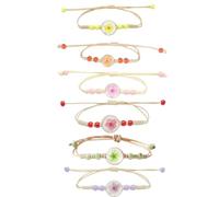 6 Pieces Friendship Bracelets for Children Braided Bracelet Friendship Bracelet Adjustable for Girls, Handmade Bracelets Suitable for Children Girls Adults
