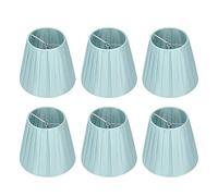 6 Pieces of Fabric Lampshades, Chandelier Lampshades, Clamp Type Mounting Base, Suitable for Small A, B, C, F, And P Type Bulbs.