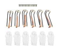 6 pièces Rail de poche pour table de billard avec sacs à filet, rails de table de billard à hauteur réglable pour tables de billard à 8 boules et pour billards chinois, inclut des