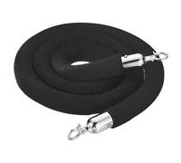 6 Piedi Nero Velluto Stanchion Corda,Folla Controllo Barriera Corda,Argento