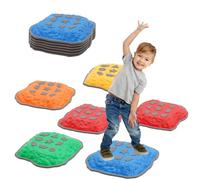 6 pietre di bilanciamento per bambini, pietre di bilanciamento antiscivolo con motivi in diverse forme, pietre per l'equilibrio per interni ed esterni, per l'avventura per la coordinazione