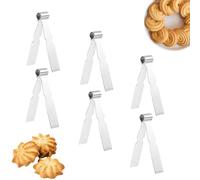 6 pinze da pasticceria professionali da cucina, raschietto per decorare e sigillare biscotti, croste di torte
