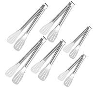 6 pinze per servire cibo, pinze per buffet in acciaio inossidabile, per friggere, barbecue, per insalata, pane, torte, cucina