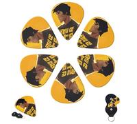 6 plettri per chitarra, 3 diversi spessori, personalizzati, con scatola portaoggetti, per Kung Fu Bruce Lee, accessori per chitarra sottili (0,46 mm, 0,71 mm, 0,96 mm)