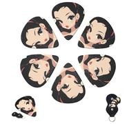 6 plettri per chitarra BETTY BOOP2, 3 diversi spessori, personalizzati, con scatola portaoggetti, accessori per chitarra sottili (0,46 mm, 0,71 mm, 0,96 mm)