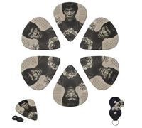 6 plettri per chitarra Bruce Lee, 3 diversi spessori, personalizzati, con custodia, accessori per chitarra sottili (0,46 mm, 0,71 mm, 0,96 mm)