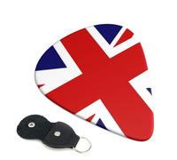 6 plettri per chitarra con bandiera del Regno Unito, stampati su entrambi i lati, per chitarra elettrica, basso, ukulele (0,46 mm, 0,71 mm, 0,96 mm)