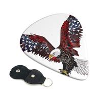 6 plettri per chitarra con stampa bandiera dell'aquila degli Stati Uniti, plettri per chitarra acustica, chitarra elettrica, basso, 0,96 mm