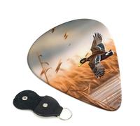6 plettri per chitarra con stampa di anatra selvaggia di caccia 4, accessori per chitarra, plettri per chitarra acustica, chitarra elettrica, basso | 0,46 mm
