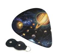 6 plettri per chitarra con stampa Exploring the Solar System, plettri per chitarra acustica, chitarra elettrica, basso, 0,96 mm