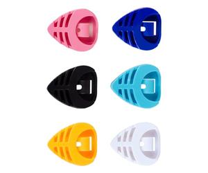 6 plettri per chitarra custodia per plettro Stick-on custodia per plettro per chitarra accessori per chitarra acustica basso ukulele