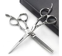 6 Pollice/7 Pollice Personalizzato Rose Print Forbici Set per Parrucchieri (Forbici Set)... (7 inch -2piece-B)