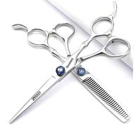 6 pollici / 7 pollici hair clipper set, forbici per capelli, cesoie più sottili SHARONDS 440C Nero (6 pollici, 2 pezzi-A)