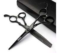 6 pollici / 7 pollici hair clipper set, forbici per capelli, cesoie più sottili SHARONDS 440C Nero (6 pollici, 2 pezzi-C)